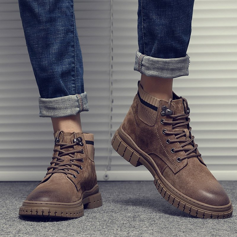 Autumn and winter men's shoes new high top shoes men casual boots men tooling boots trend Martin boots