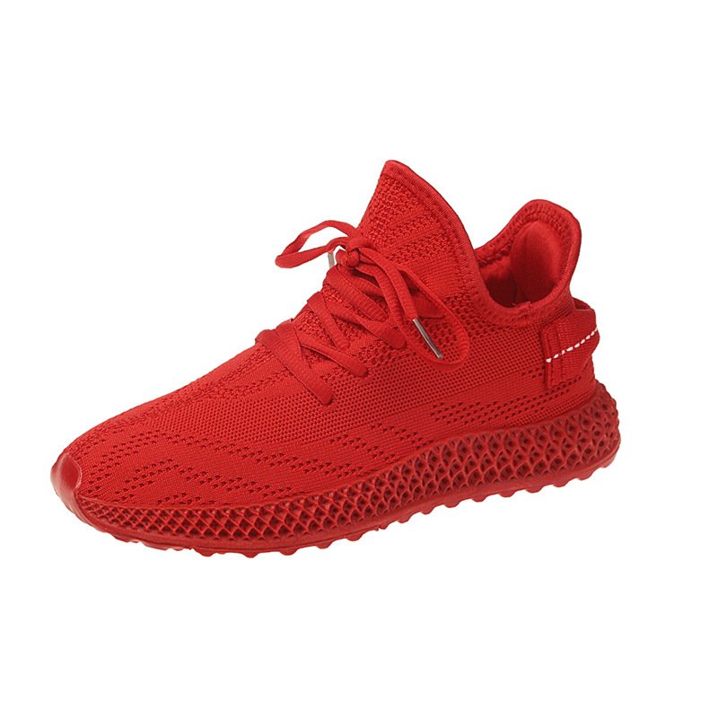 Candy color breathable sneakers women 2021 summer new casual shoes flying woven student running shoes