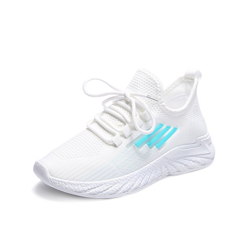 Breathable flying woven women's shoes 2021 summer new student sports shoes female street shooting running shoes