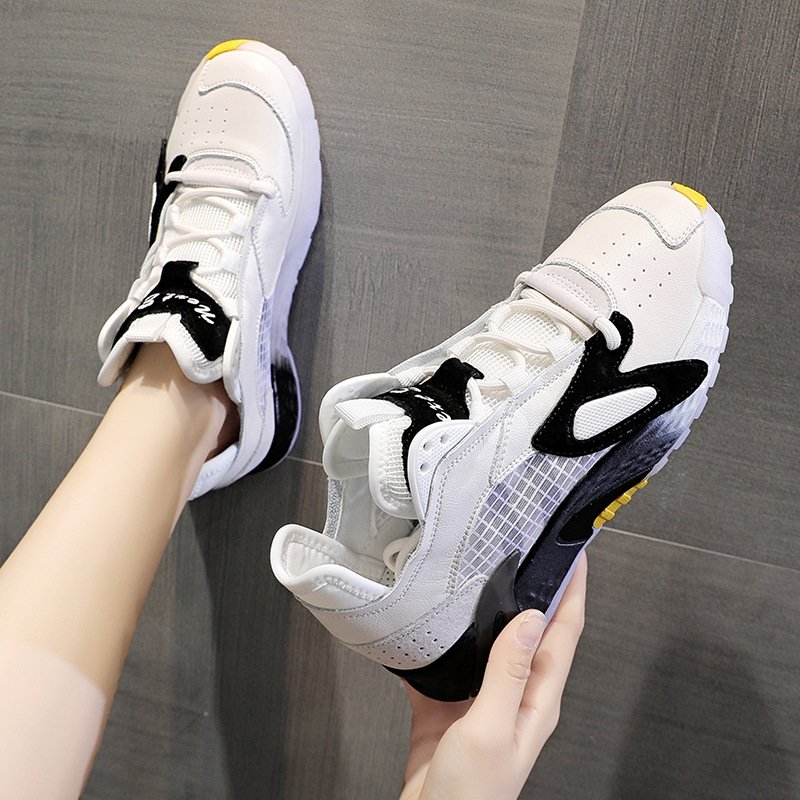 Net shoes women spring new 2021 women's shoes casual fashion lace-up breathable mesh shoes running shoes women