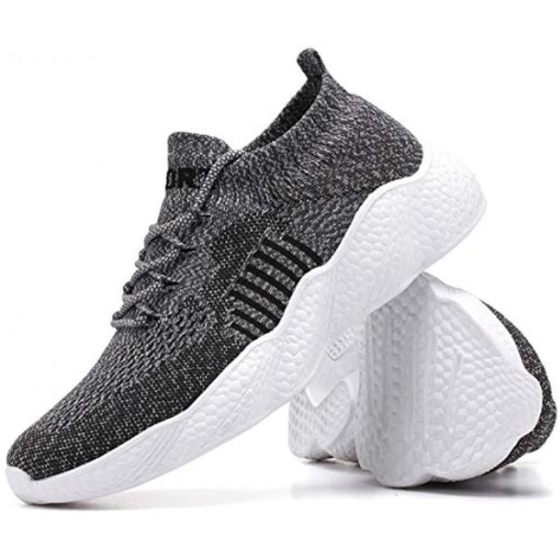 Damyuan Mens Lightweight Athletic Running Walking Gym Shoes Casual Sports Shoes Fashion Sneakers Walking Shoes Grey