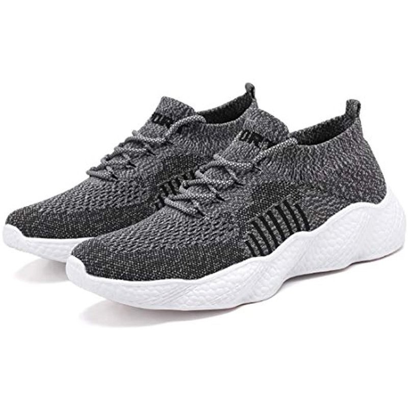 Damyuan Mens Lightweight Athletic Running Walking Gym Shoes Casual Sports Shoes Fashion Sneakers Walking Shoes Grey